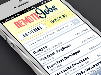 Remote Jobs mobile styles