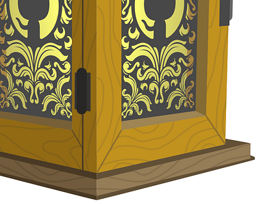 Lantern WIP flat illustration lantern