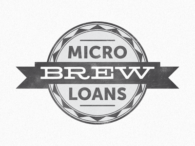 Microbrew Loans White brew concept fun gag logo mcm hellenic museo sans