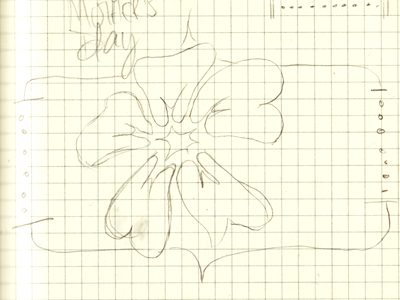 Artwork sketch flower mothers day shapes sketch