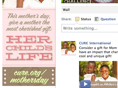 Mother's Day campaign fb profile img brown coffee service cure cure.org lime mcm hellenic mothers day pink