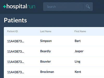 HospitalRun initial UI mock app interface open source