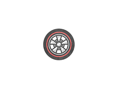 mag wheel illustration auto black car flat icon illustration line mag red rim wheel