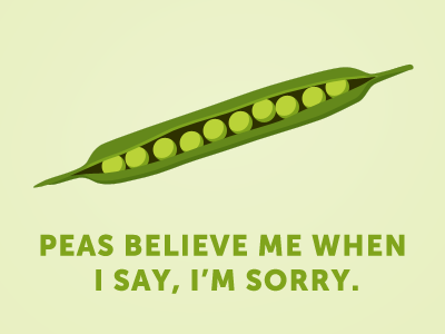 Peas Believe Me fun green illustration museo sans peas rebound