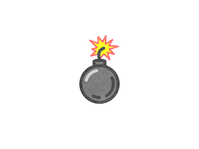 bomb icon illustration bomb flat icon illustration line