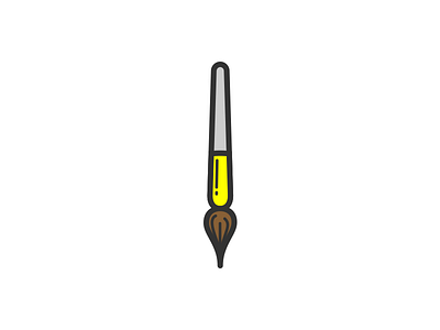 paint brush flat icon illustration line paint brush