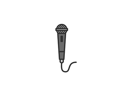 mic flat icon illustration line mic microphone