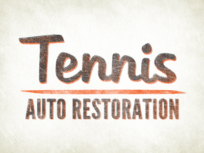 Tennis Auto 2 auto car league gothic logo martina restoration vintage