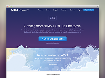 enterprise github release dribbble javascript enabled