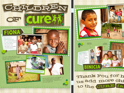 Children Of CURE charity children cure international direct mail poster print process scrapbook