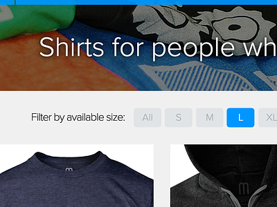 Dev Tees size filter button dev tees ecommerce jquery open source product design shop shopify size filter storefront