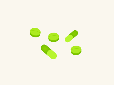 Pills green illustration lime medicine pills