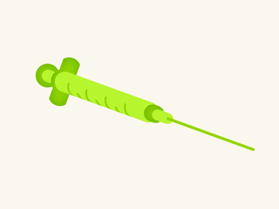 Syringe green illustration lime medical syringe