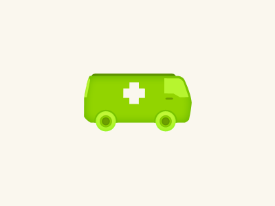 Medical Bus ambulance bus green illustration lime matatu medical van