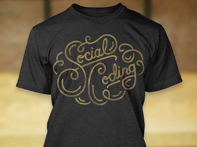 Social Coding tee illustration t shirt typography