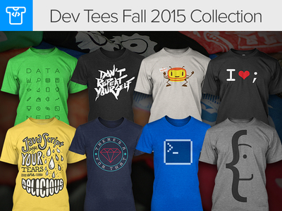 Dev Tees Fall 2015 Collection code illustration pixel tshirt typography