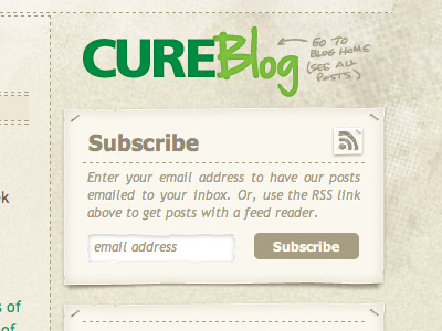 CURE Blog Sidebar blog cure international earthy texture sidebar