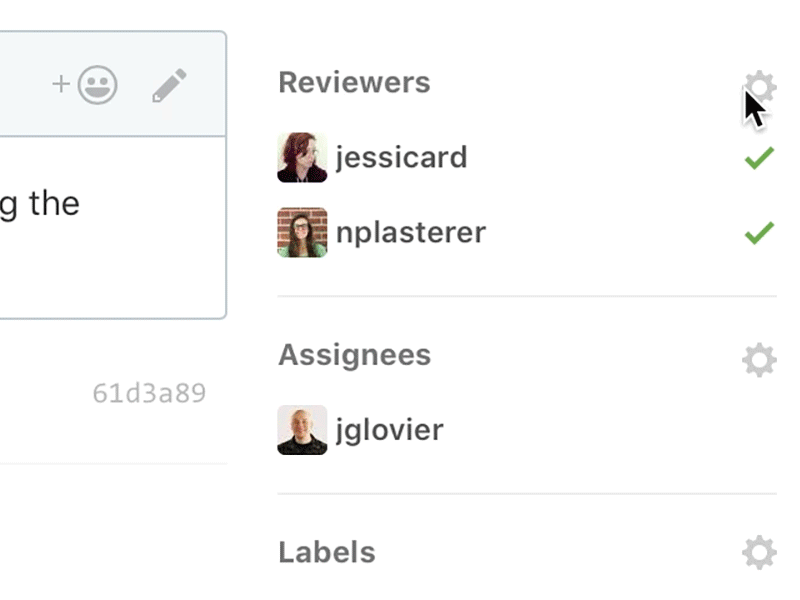 Request reviews feature