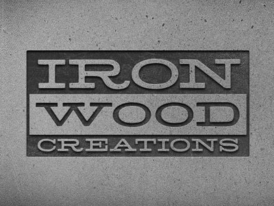 Iron Wood creations draft 2 branding iron wood creations logo