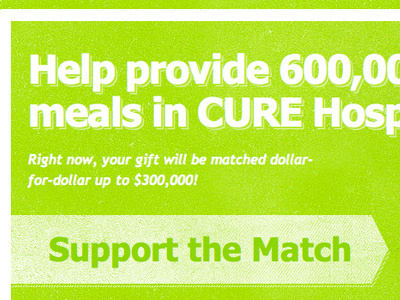 CURE year end lp cure.org landing page lime tahoma texture