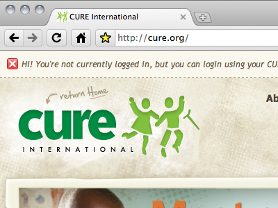CURE.org cure international header logo site launch