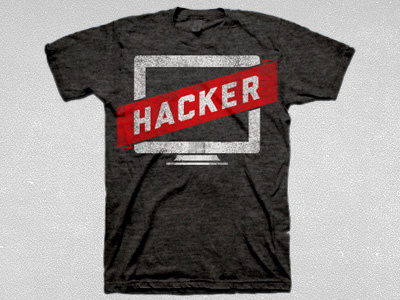 Hacker Tee (charcoal) charcoal hacker illustration t shirt