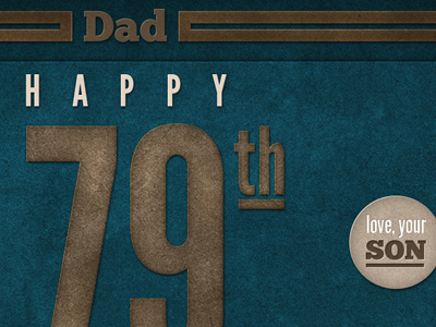 Dad 79th Illustration illustration suede typography