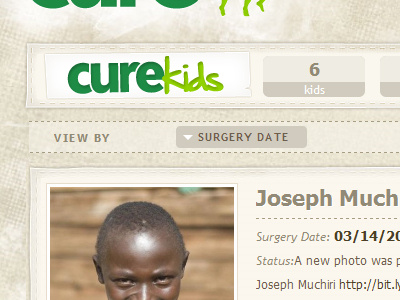 CUREkids sort results cure cure international curekids fundraising interface nonprofit