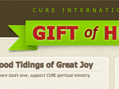 GoH 2010 brown christmas campaign creme cure international cure.org gift of healing lime red