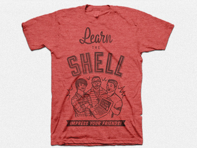 Learn The Shell tee illustration t shirt