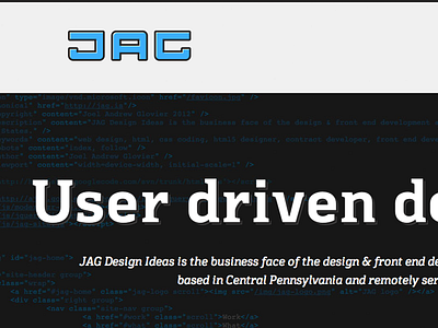 JAG.is site design css html interface js layout responsive