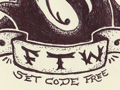 Set Code Free illustration sketch