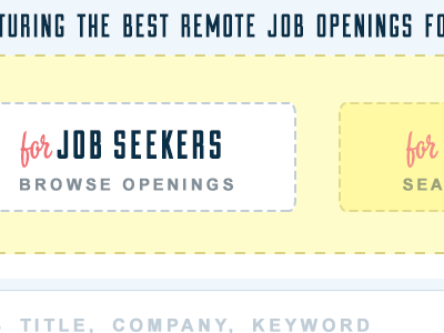 Remote Jobs UI Design alina arial duke remote jobs retro typography vintage