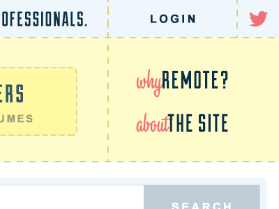 Remote Jobs UI Design cont alina arial duke remote jobs retro typography vintage