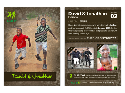 CUREkids story card 02 cure international cure.org patient story trading card
