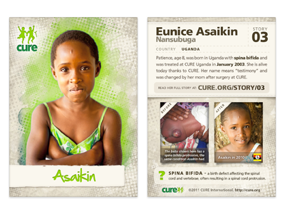 CUREkids story card 03 cure international cure.org patient story trading card
