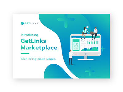 Tech hiring made simple design illustration