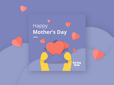 String Soul - Happy Mother's Day advertising design illustration kids social media design