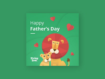 String Soul - Happy Father's Day advertising design illustration kids social media design