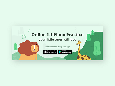 String Soul - Online 1-1 Piano Practice Application advertising branding design design illustration kids social media design