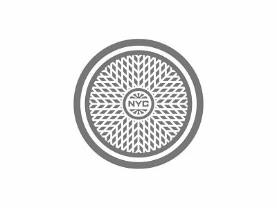 NYC Manhole Cover 2 Illustration graphic design logo prelude.design