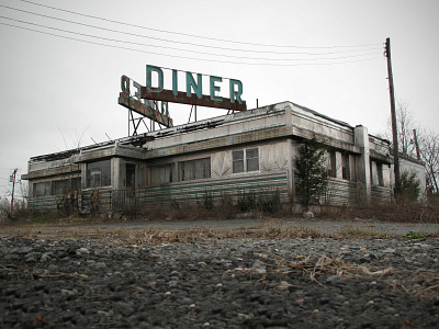 Abandoned Diner Photograph photography prelude.design
