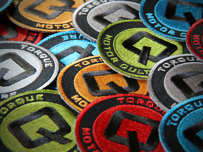 Torque Motor Culture Branded Patches brand and identity graphic design logo photography prelude.design