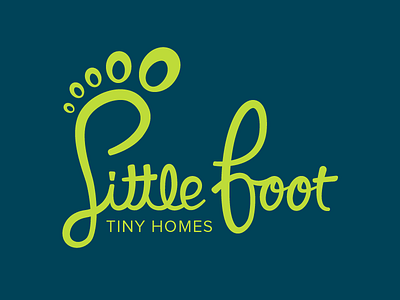 Little foot - updated foot homes logo type script tiny typography