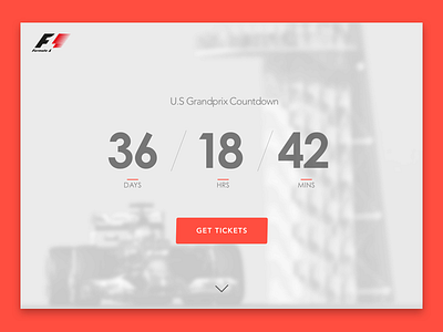 Daily UI - #014 - Countdown 015 countdown daily f1 time ui