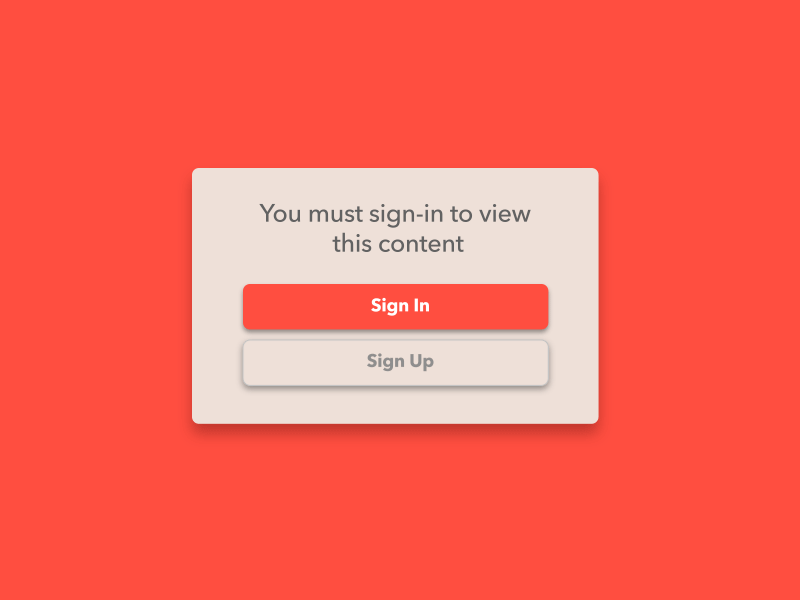 Dailyui 016 - Pop up message 16 daily modal pop up sign in ui