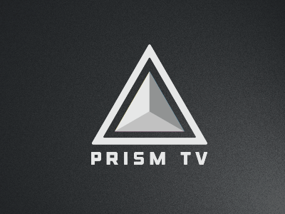 Prism TV brand identity branding cmyk color geometric geometry gif identity logo prism science space triangle