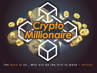 Crypto Millionare 01 bitcoin branding design illustrator logo vector