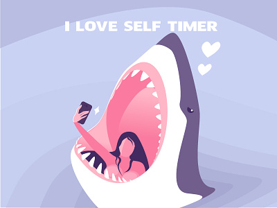 I Love Self Timer illustration