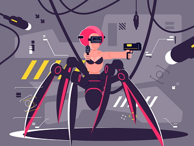 Spider Girl design illustration